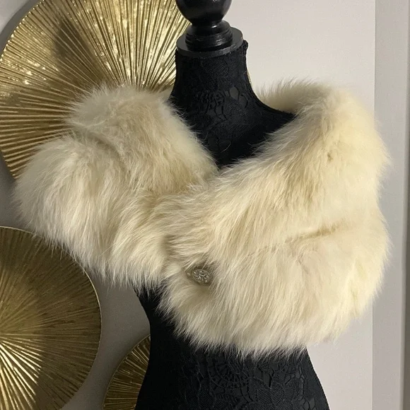 Vintage Real Artic Fox Fur Wrap - Picture 2 of 5